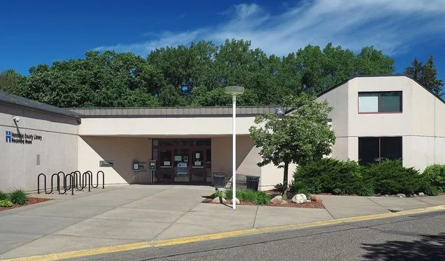 Rockford Road Library, 6401 N 42nd Ave, Crystal, Minnesota. Viewed from the east.