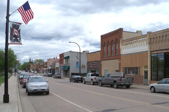 Downtown Delano, Minnesota, USA.