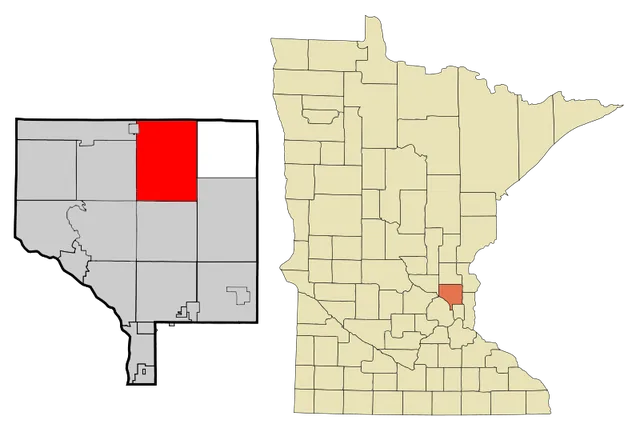 This map shows the incorporated and unincorporated areas in Anoka County , highlighting East Bethel in red. This file has been updated to reflect the recent incorporation of new m...