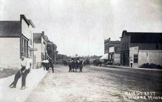 Main Street, Emmons, Minnesota, 1910