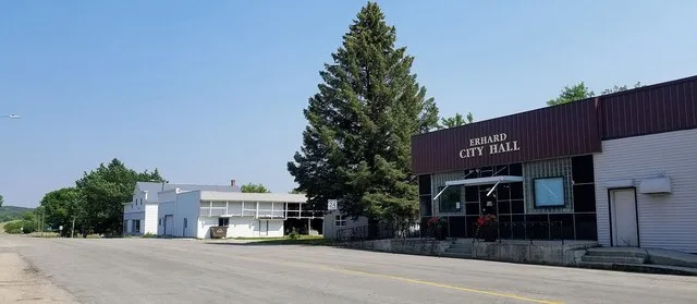 City Hall building of Erhard, Minnesota