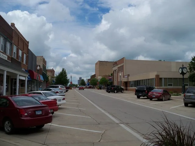 Downtown Fairmont, Minnesota, USA.