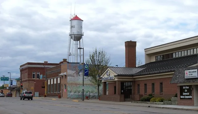 Downtown Gaylord, Minnesota, USA.