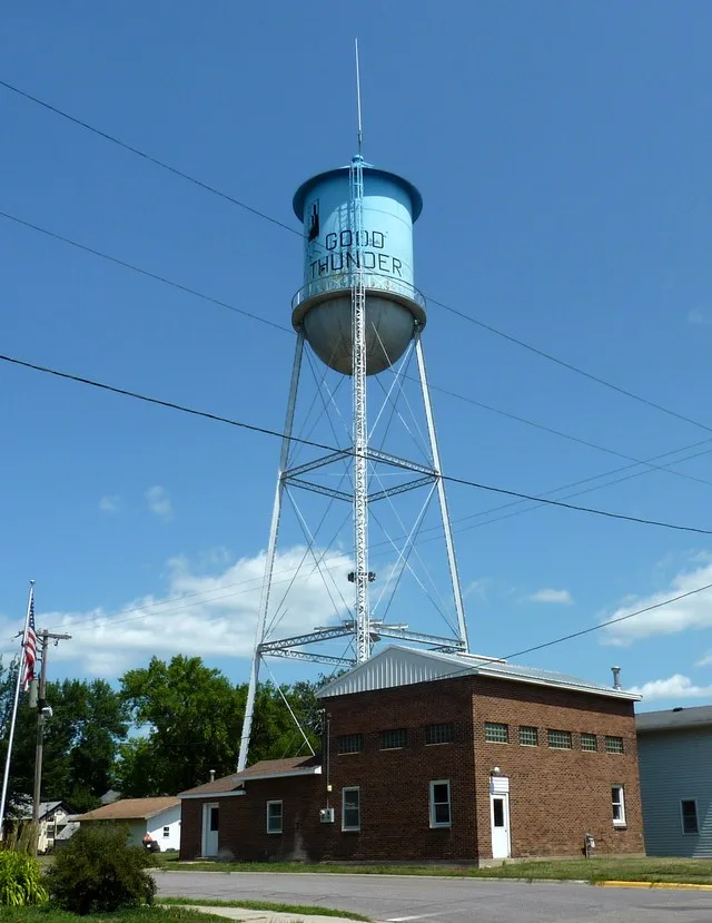 Water tower, Good Thunder, Minnesota , USA.
