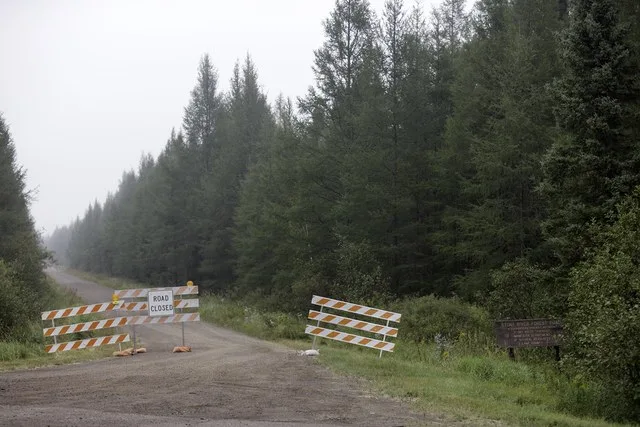 Stony River Forest Road closed due to the nearby Greenwood Fire in Northern Minnesota