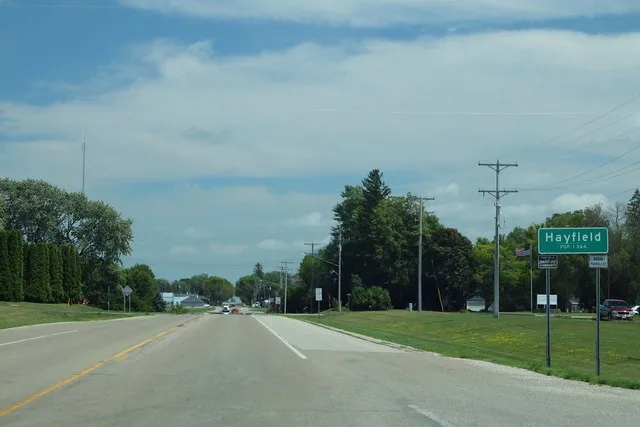 MN30 East - Hayfield Minnesota Sign