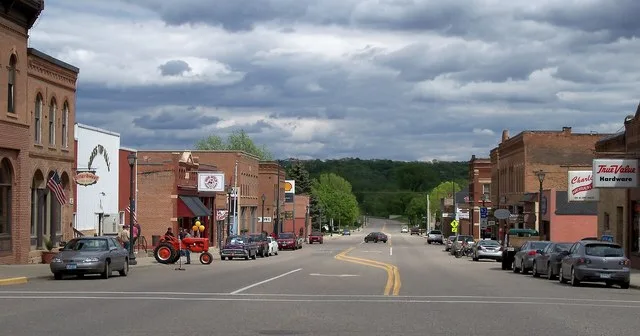 Downtown Henderson, Minnesota, USA.