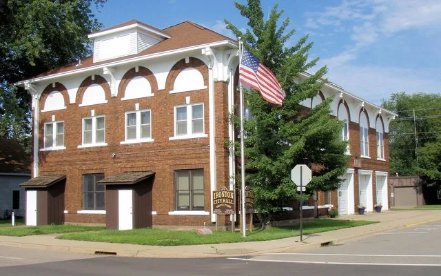 w:Ironton City Hall in w:Ironton, MN , listed on the w:National Register of Historic Places . Camera location 46° 28′ 44″ N, 93° 58′ 37″ W View this and other nearby images on: Op...