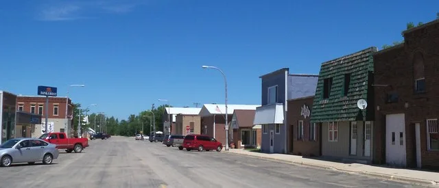 Downtown Ivanhoe, Minnesota, USA.