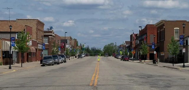 Downtown Kenyon, Minnesota, USA.