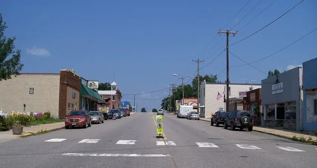 Downtown Kimball, Minnesota, USA.