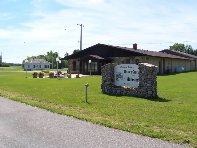Front exterior of the Kittson County History Center and Museum, managed by the Kittson County Historical Society. 332 East Main Street, Lake Bronson, MN 56734