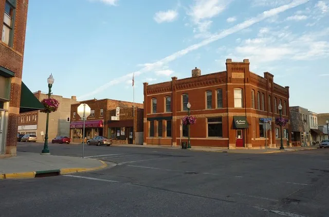 Downtown Le Center, Minnesota , USA.