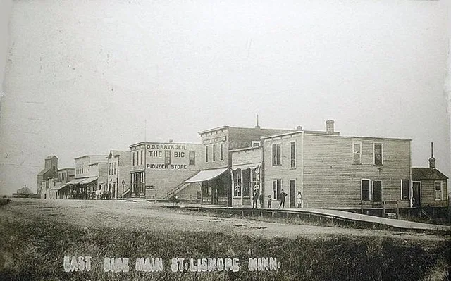 East side of Main Street, Lismore, Minnesota, 1908