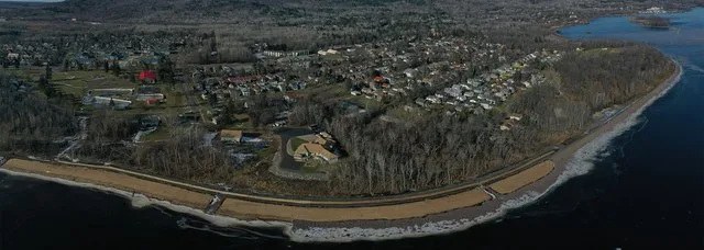 Aerial view of Morgan Park, Duluth
