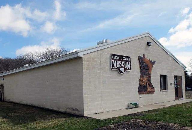 The exterior of the Renville County Historical Museum in Morton, Minnesota. Operated by the Renville County Historical Society.