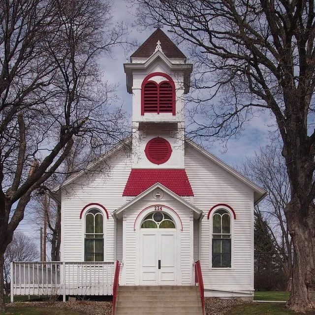Norwood Methodist Episcopal Church, 224 Hill St, Norwood Young America, Minnesota, USA. Viewed from the south-southwest. This is an image of a place or building that is listed on...