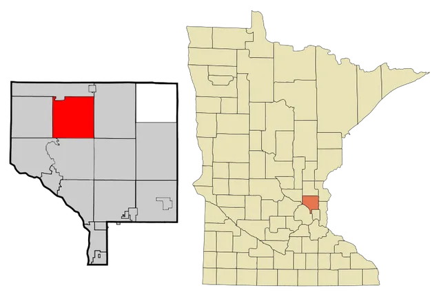 This map shows the incorporated and unincorporated areas in Anoka County , highlighting Oak Grove in red. This file has been updated to reflect the recent incorporation of new mun...