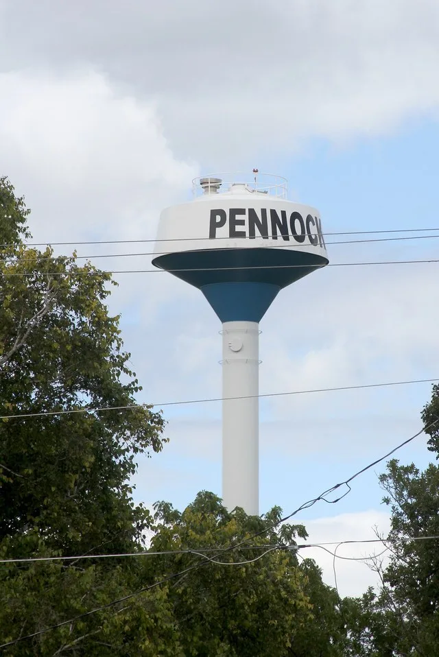 Water tower Pennock, Minnesota, USA