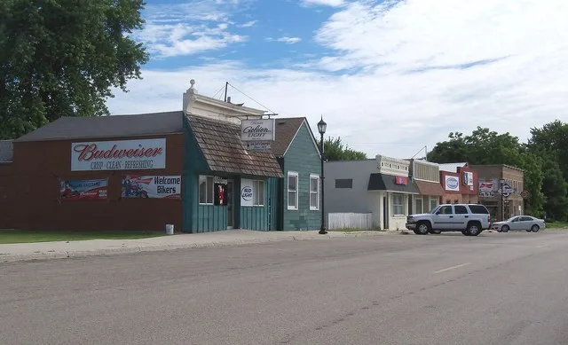 Street in Plato, Minnesota, USA.