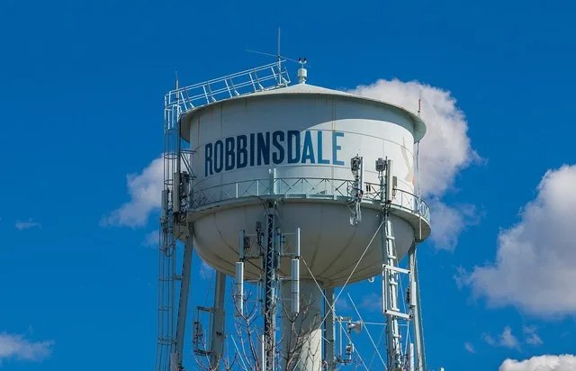 City of Robbinsdale water tower in Robbinsdale, Minnesota