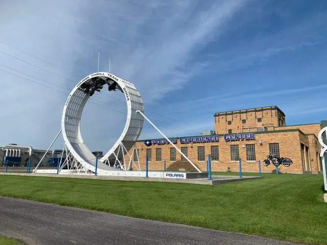 The 5,600 square foot Polaris Experience Center offers exhibits such as the second snowmobile ever made in 1956 and activities for visitors to learn more about the company, its hi...