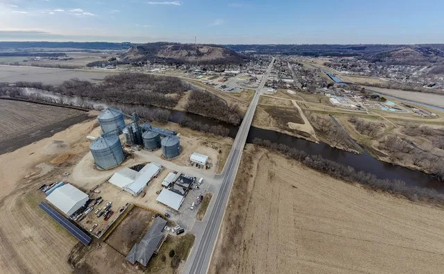 Rushford, Minnesota looking north