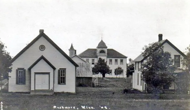 Street scene, Rushmore, Minnesota, 1908