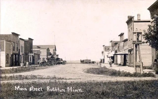 Main Street, Ruthton, Minnesota, 1909