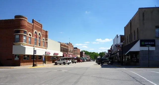 Downtown Spring Valley, Minnesota , USA.