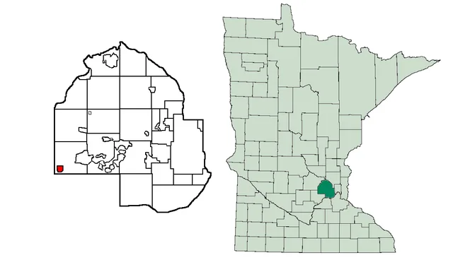Location of St. Bonifacius in Hennepin County, Minnesota