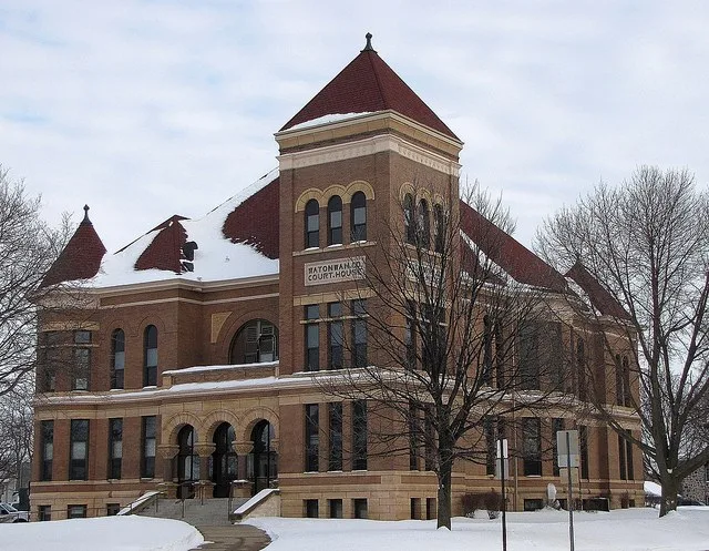 The Watonwon County Courthouse in St. James Minnesota. On the National Register of Historic Places.