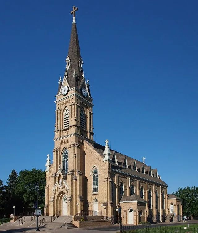 Church of St. Michael, St. Michael, Minnesota, USA. Viewed from the northeast. This is an image of a place or building that is listed on the National Register of Historic Places i...