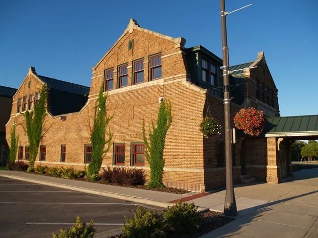Old Soo Line depot, now City Hall, Thief River Falls, Minnesota, USA.