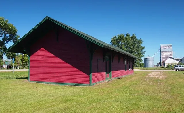 The historic Northern Pacific Depot and its environs viewed from the west-southwest, Villard, Minnesota, USA This is an image of a place or building that is listed on the National...