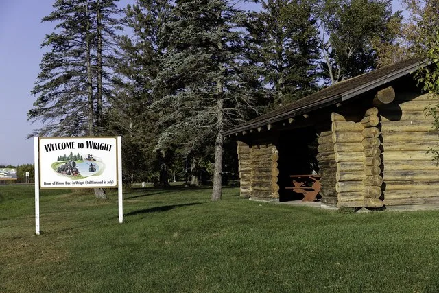 Welcome to Wright sign in Carlton County, Minnesota