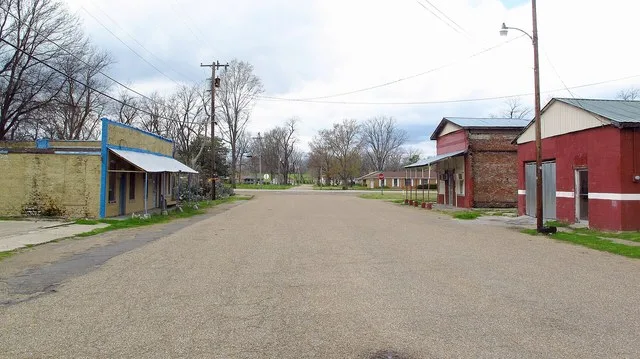 Main Street in Beulah, Mississippi.