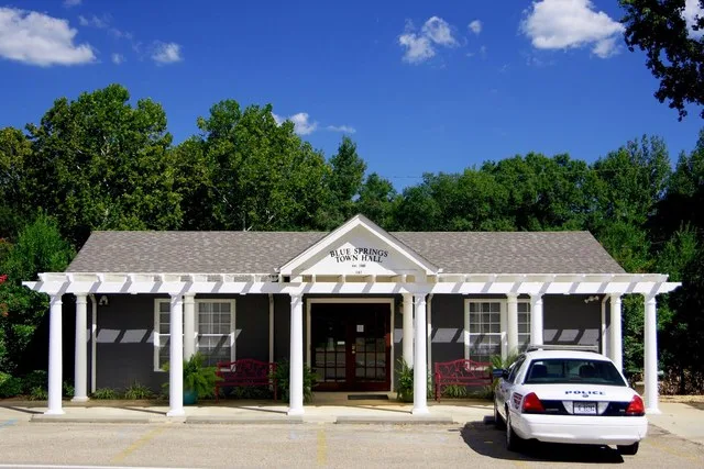 Town Hall in Blue Springs, Mississippi, United States.