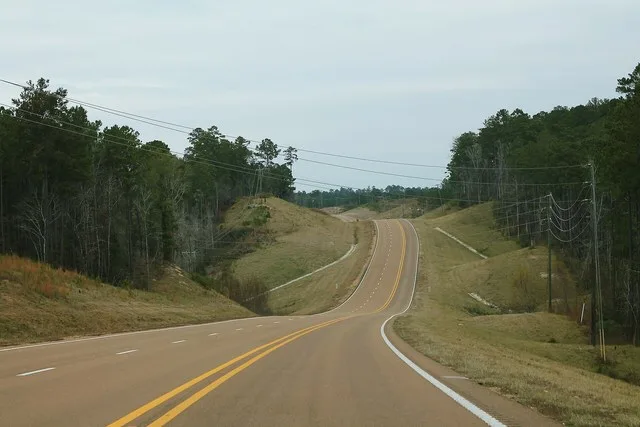 Passing lanes are somewhat rare in Mississippi.