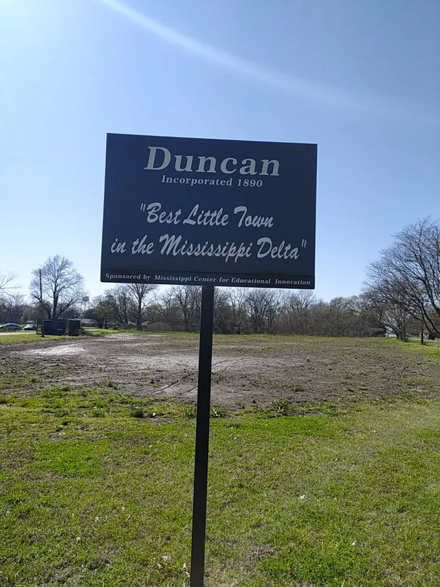 Duncan Welcome Sign located just off US Highway 61