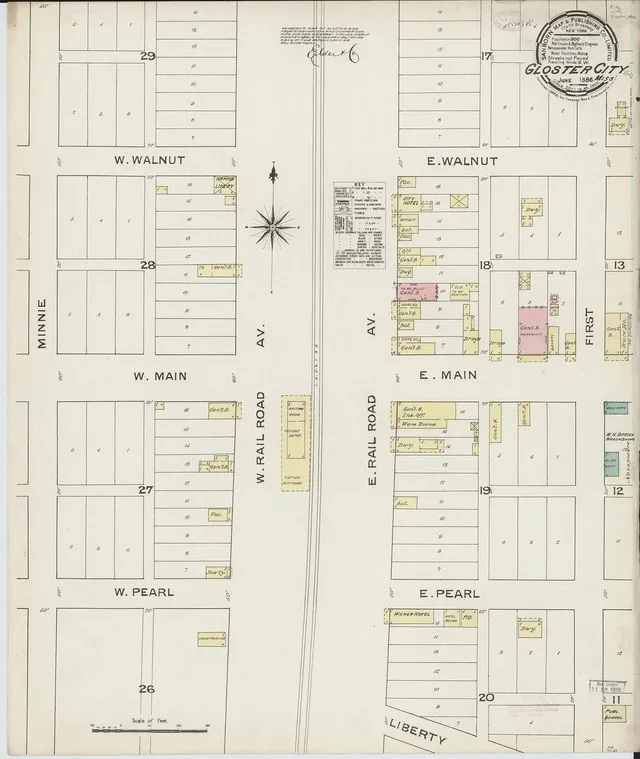 Jun 1886. 1 Sheet(s). Includes Titled Gloster City.