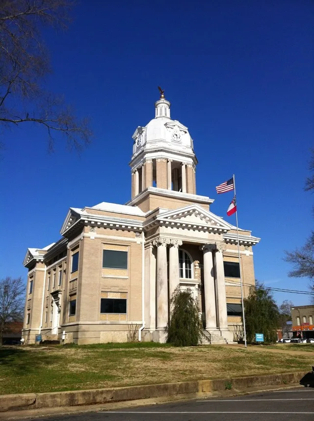 Chickasaw County, Mississippi courthouse in Houston, Mississippi, 24 Mar 2014.