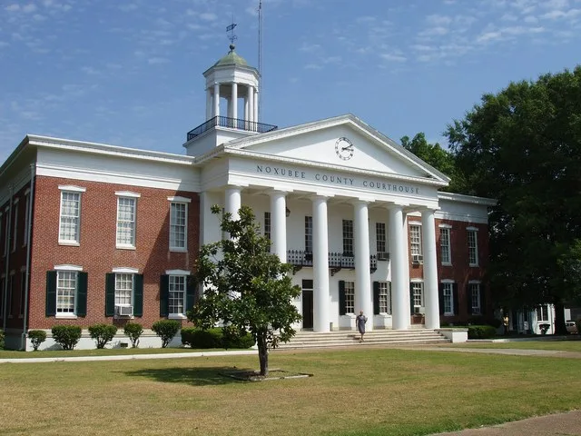 Noxubee County Courthouse in Macon, Mississippi.