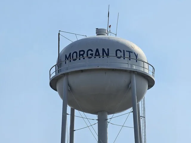 Water tower in Morgan City, Mississippi