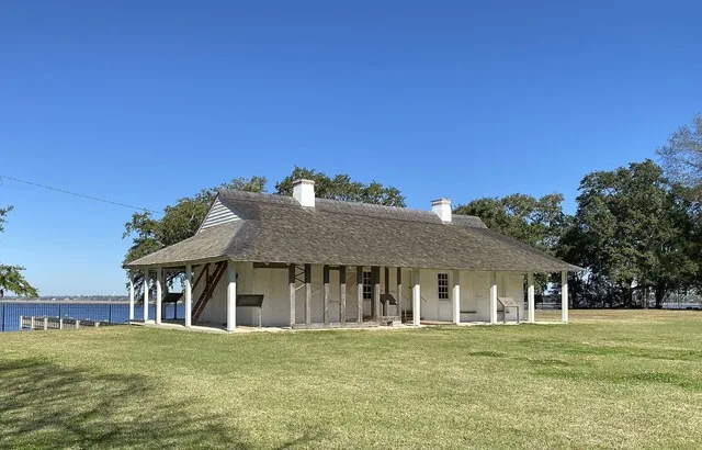 Photograph of the oldest house in the State of Mississippi constructed in 1757. Taken after the 2014-2021 Restoration was completed.