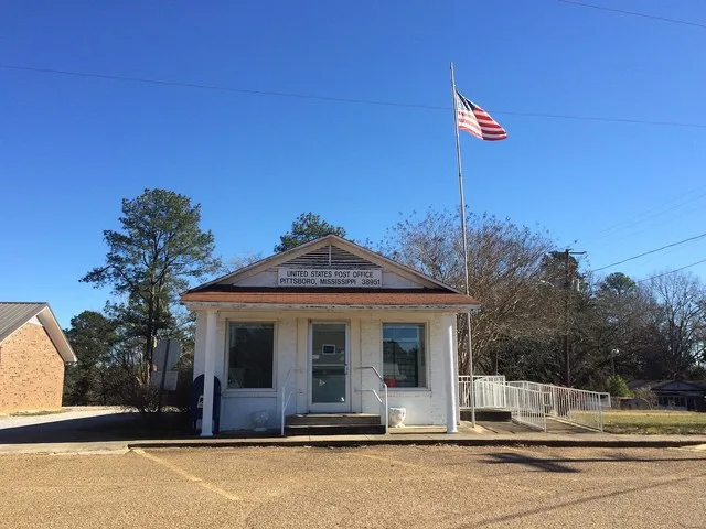 US Post Office at Pittsboro, Calhoun County, Mississippi.