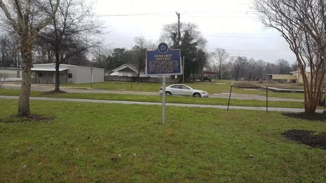 Blues trail marker located in downtown Shaw