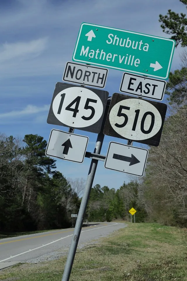 MS145 North at MS510 East in Shubuta