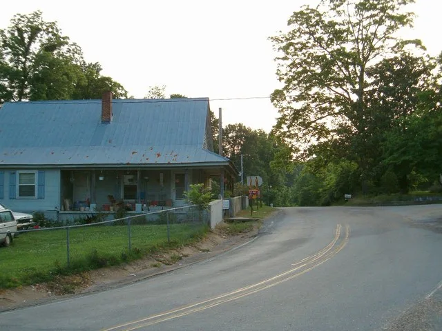 The view looking away from Taylor Grocery, Taylor, Mississippi, United States.