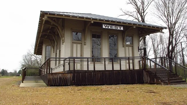 Train Depot, West, Mississippi.